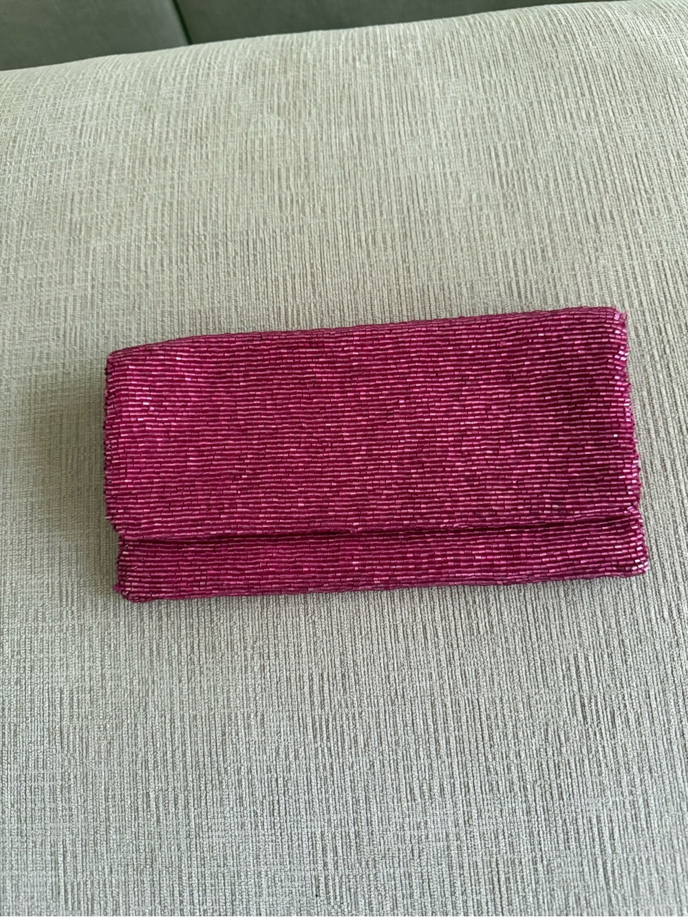 Moyna Pink Beaded Clutch